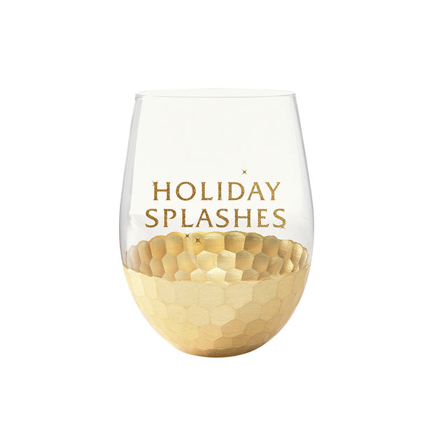 Holiday Splashes Wine Glass