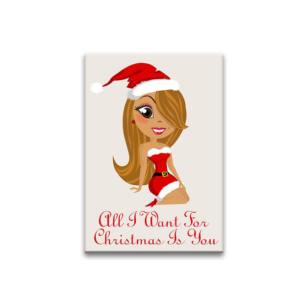 All I Want For Christmas Caricature magnet