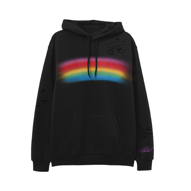 Rainbow sleeve hoodie sales