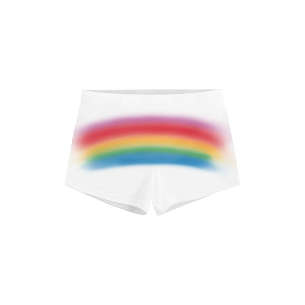 Rainbow Airbrush Short Shorts