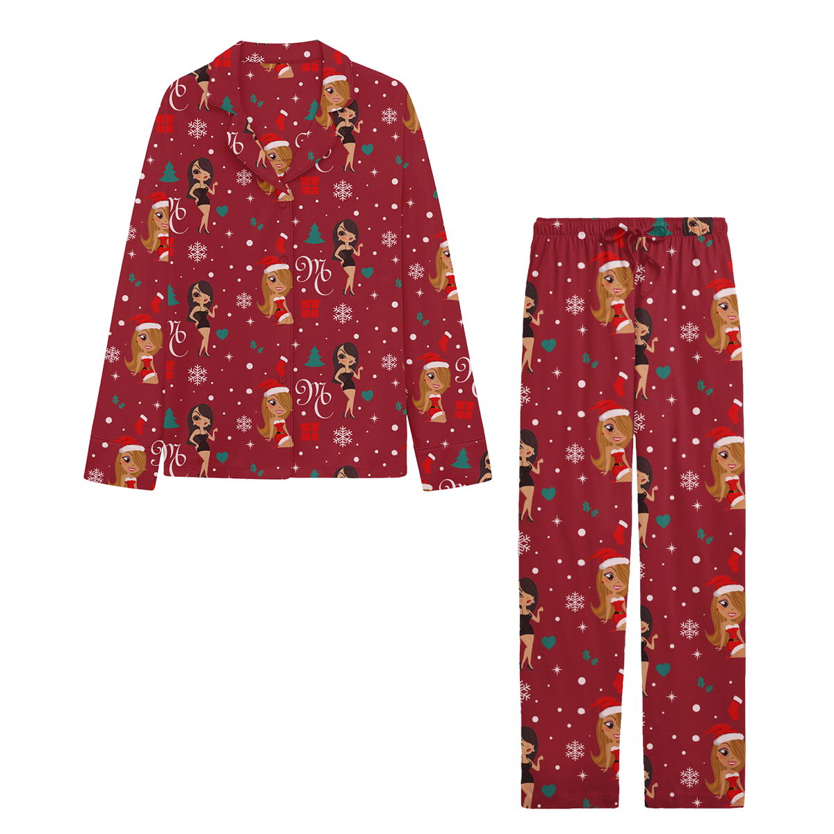 Naughty and Nice Pajama Set Red Mariah Carey